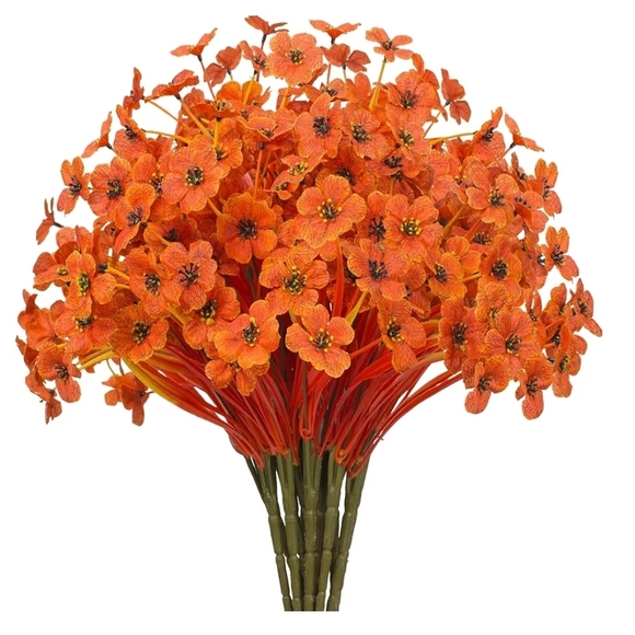Other - Vibrant Orange Artificial Flower Bouquet